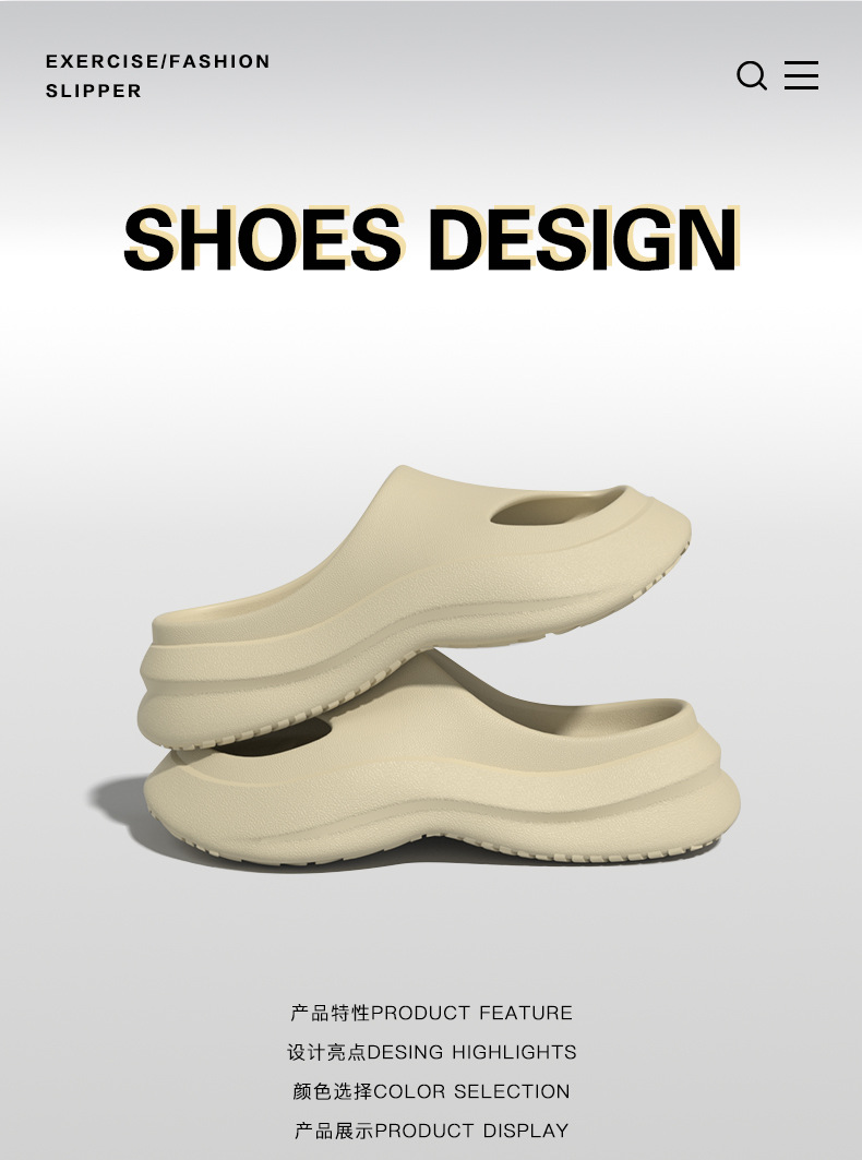 EVA Slippers Women Summer Outdoor Sports Couples Flat Sandals Non-slip Slides Shoes