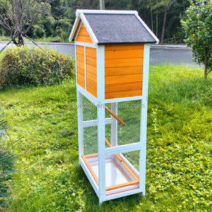 SDB012 Volière Moderne en Bois Massif Respirante et Écologique Grande Cage pour Oiseaux, Perroquets, Pigeons et Animaux Domestiques - Product Image 4