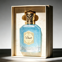 OEM&ODM Flacons de parfum carrés en verre de 1,7 oz et 3,4 oz avec bouchon doré, couleur personnalisée, logo et boîte d'emballage