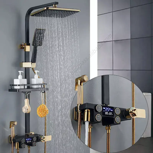 Ensemble de douche mural pour salle de bain avec pommeau de pluie en métal, vente en gros - Product Image 3