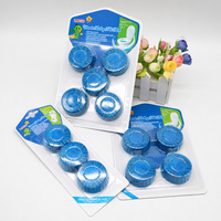 Tablettes nettoyantes solides pour cuvettes de toilettes, bleues, jetables, écologiques, parfum citron, avec élimination des taches et des odeurs