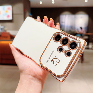 Cover Posteriore in TPU con Cornice Ondulata Elettroplaccata, Custodia Monocolore Antiurto per <span class=keywords><strong>Samsung</strong></span> S26 25 24 Ultra S26 Edge 25 24 Plus - Product Image 3