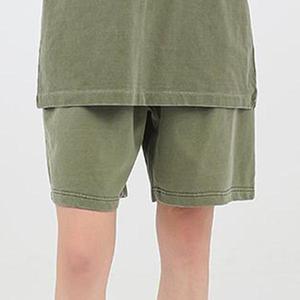 320g all'ingrosso puro <span class=keywords><strong>cotone</strong></span> Retro processo di lavaggio, tinture abbaglianti, Casual sciolto Plus Size adatto per gli uomini e gli Shorts da donna - Product Image 2