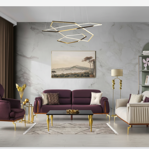 Juego de Sofá Cama Modular Extensible de Lujo en Tela PU para Sala de Estar - Sofá Moderno de Tres Plazas - Product Image 3