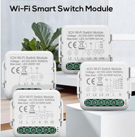 Module d'interrupteur intelligent Tuya WiFi Mini 1/2/3/4 voies, contrôle bidirectionnel, compatible Smart Life, Alexa et Google Home