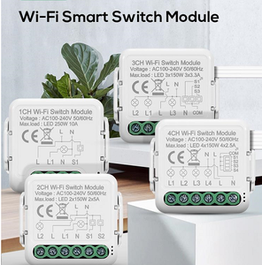 Tuya <span class=keywords><strong>WiFi</strong></span> Mini anahtar modülü 1/2/3/4 gang 2 yollu kontrol akıllı yaşam Interruptor Alexa google ev ile akıllı anahtar - Product Image 6