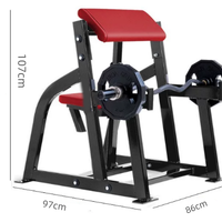 Banc de musculation assis à charge libre avec fonctions de sécurité, machine d'entraînement des biceps de qualité commerciale en métal pour usage en salle de sport