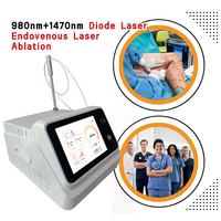 Appareil portable d'ablation laser endoveineux (EVLT/EVLA) à diode laser Vascular L Ser 980nm 1470nm