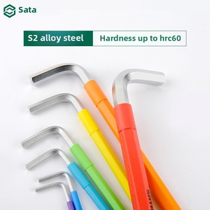 Jeu de clés hexagonales en acier allié Sata S2 HRC60 à extrémité sphérique, bras long, métriques - Product Image 3