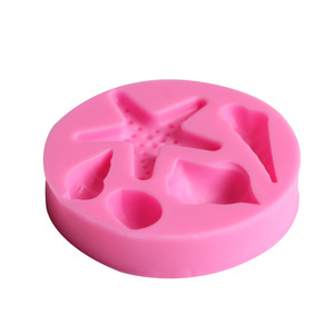 Ocean Series Starfish Conch Silicone Mold Circular Fondant Cake Decorating DIY Molds For Birthday Party - Product Image 4