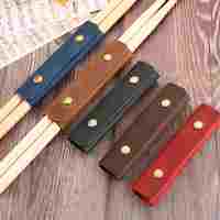 Étui à baguettes en cuir véritable personnalisé pour batteur, cadeau pour petit ami, accessoires de batterie