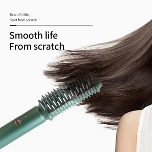 VOAUN Custom Portable Travel Hair Straightener Brush Mini Cordless <strong>USB</strong> Straightener Rapid PTC <strong>Heating</strong> 2600mA Battery for Hotels - Product Image 2