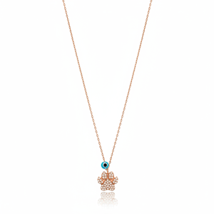 Colgante con cuentas de ojo turco, diseño de pata de perro, joyería de plata de ley 925 hecha a mano, venta al por mayor - Product Image 2