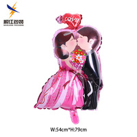 Série Saint-Valentin Ours en trois dimensions Décoration de mariage Ballon Feuille d'aluminium Lèvre Bague en diamant pour les fêtes Célébrations