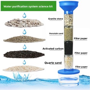 Kit <span class=keywords><strong>de</strong></span> Ciencia para Purificación <span class=keywords><strong>de</strong></span> <span class=keywords><strong>Agua</strong></span> para Jardín <span class=keywords><strong>de</strong></span> Niños, Sistema <span class=keywords><strong>de</strong></span> Filtración <span class=keywords><strong>de</strong></span> Aguas Residuales DIY, Purificador <span class=keywords><strong>de</strong></span> <span class=keywords><strong>Agua</strong></span> Casero, Ciencia para Escuela Primaria - Product Image 1