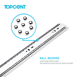 Thiết Kế Hiện Đại 45Mm Tủ Kính Thiên Văn Kênh Mở Rộng Đầy Đủ Bóng Mang Trượt Nhiệm Vụ Nặng Nề Ngăn Kéo Đường Ray Cho Ăn Uống Nhà Bếp - Product Image 3