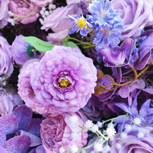 Precio de fábrica Boda Flor artificial Decoración Flor púrpura artificial Pared para boda Telón de fondo Decoraciones de escenario - Product Image 3