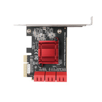 Tarjeta de Expansión Asmedia 1166 de 6 Puertos PCIe SATA 3 6Gbps Non RAID PCI Express Gen3 X4, Plug and Play
