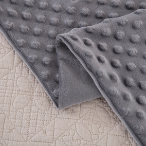 Couverture lestée en velours cristal gris foncé, douce, en polaire, confortable, respirante, pour le printemps et l'automne - Product Image 2