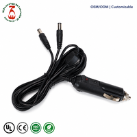 Câble Répartiteur Allume-Cigare de Voiture en Y (1 vers 2) OEM en Gros, Double DC 5.5*2.1mm 12V 24V avec Fusible LED