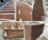 Dalles de granit rouge Carmen polies de luxe pour revêtement mural extérieur, projets de grande hauteur, comptoirs de cuisine de villa - Prix usine