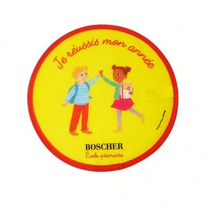 Ventilateur pliant rond en nylon doux personnalisé avec logo, idéal pour les enfants - Vente chaude - Product Image 2