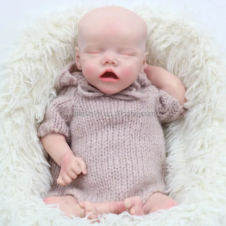 Vida real Bebê Boneca Gêmeo Recém-nascido Realista Dormir Toque Macio Platina Sólida Silicone Reborn Boneca