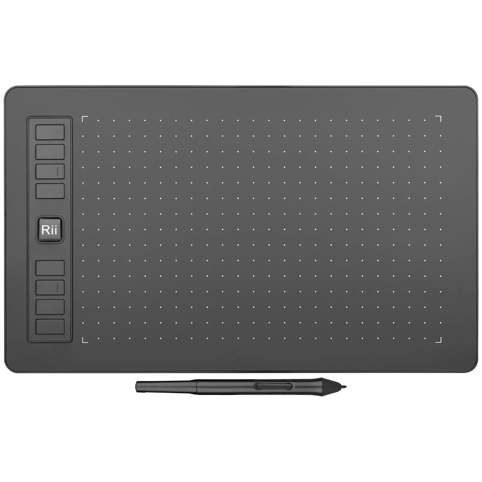 Rii Graphics Drawing Tablet 10 x 6.25In  8 Hot Keys 8192 Pressure Battery-Free Stylus Pen Compatible with Windows Mac OS Android