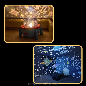 Tên Lửa Chiếu Đèn USB Có Thể Sạc Lại Đèn Ban Đêm Xoay Chiếu Nursery Ánh Sáng Với Điều Khiển Từ Xa Mờ Chức Năng Cho Trẻ Em - Product Image 6