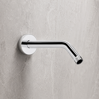 Bras de douche en laiton chromé avec coude mural réglable et entrée filetée pour la rénovation et le remplacement des salles de bain de camping-cars