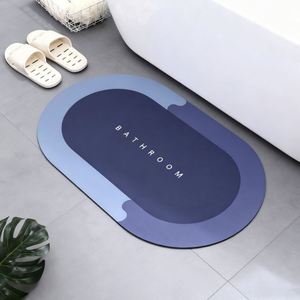 Tapis de sol en pierre de diatomite Wsy416 personnalisé, antidérapant, super absorbant, séchage rapide, pour douche et salle de bain - Product Image 1