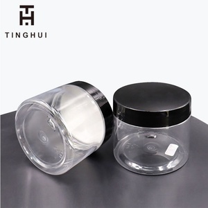 ขวดพลาสติก PET เกรดอาหาร ขนาด 50 มล. 100 มล. 150 มล. 1 ออนซ์ 4 ออนซ์ 6 ออนซ์ 8 ออนซ์ 12 ออนซ์ 16 ออนซ์ สำหรับครีมเครื่องสำอาง เจลใส่ผม สครับขัดผิว บัตเตอร์ พร้อมฝาสีดำ - Product Image 2