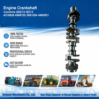 Vilebrequin de moteur pour engins de construction QSZ13 ISZ13 (références 4316828, 4999725, 3681054, 4960051)