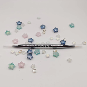 Pinceau à double tête en nylon pour nail art, idéal pour la peinture au gel, le dessin, les salons et la manucure à domicile - Product Image 1