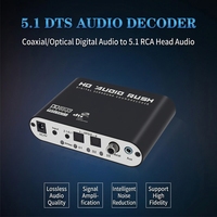Decodificador de Audio Justlink 5.1 CH, Convertidor de Audio DTS AC3 SPDIF Coaxial a RCA de 3.5 mm para Cine en Casa, TV y Amplificador