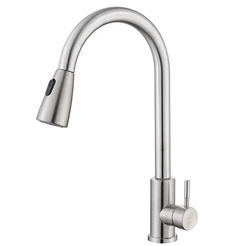 2021 hot selling on amazon 304 stainless steel pull out kitchen faucet
