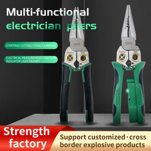 คีมทดสอบอเนกประสงค์<span class=keywords><strong>8</strong></span>-in-1คีมไฟฟ้าสแตนเลสปากกาวัดเข็มจมูกสำหรับการสนับสนุน OEM - Product Image 2