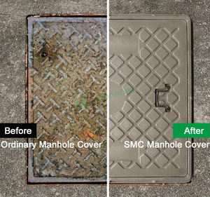 SMC 모던 디자인 복합 수지 맨홀 커버 방수 비바람에 견디는 부식 방지 도로 내구성 건축 자재 - Product Image 3