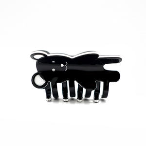 Barrette à cheveux en acétate personnalisée en forme d'ours de 6,8 cm, design animal mignon, pince à mâchoires, couleur et motif personnalisables, unisexe - Product Image 4