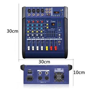 Mezclador de audio profesional de 4 canales 250W x 2 con Bluetooth, USB, SD, MMC para uso en estudio de grabación en vivo. - Product Image 3
