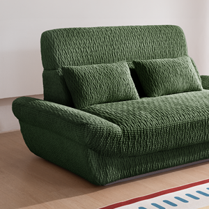 Sofá de Dos Plazas Compacto, Tapizado en Tela Cuadrada, Moderno, con Relleno de Espuma, Respaldo Acolchado, Asiento Profundo, para Salón, Villa o Apartamento - Product Image 5