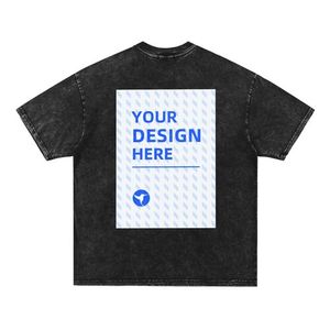 เสื้อยืดแขนสั้นคอตตอน230กรัมสำหรับผู้ชายปรับแต่งได้ผ้าซับเหงื่อสองด้านสีล้วนตัวเลือกราคาประหยัดสำหรับการพิมพ์ - Product Image 5