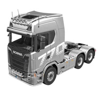 Modèle réduit Kabolite Scania 770S 1/14 6X6 Camion tracteur électrique RC avec remorque 6 roues motrices, son et lumière, portes ouvrantes, télécommande 2.4GHz RTR 2026