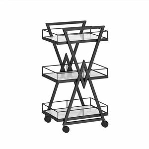 Z Component Black White Multi-Function Salon <b>Trolley</b> Cart with Metal Frame Modern Design for Nail Salon Pedicure - Product Image 5