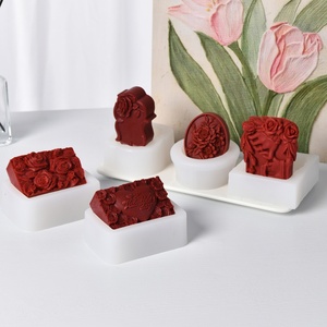 Khung hình Rose Flower Silicone xà phòng khuôn Elip cứu trợ điêu khắc hoa nhựa xà phòng khuôn cho xà phòng làm nghệ thuật trang trí - Product Image 2