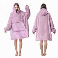 Maßgefertigte 360GSM Übergröße Kapuzendecke aus Polyester in Unifarbe mit Großer Tasche Europäisch-Amerikanischer Stil für Damen