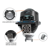 Phares LED DTC-H7 35W à faisceau bas 950LM 6000K RGB avec DRL/clignotant et lumière CLIL, ajustement universel 12V, mise à niveau de rétrofit