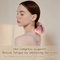 Masseur à vibration portable à compression thermique avec logo personnalisé, en silicone à adsorption, pour le dos, les épaules, les fesses et les pieds