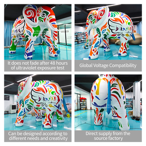 Quy mô lớn phổ biến động vật theo chủ đề Đảng inflatables đầy đủ bầu không khí Inflatable voi cho quảng cáo Chiến Dịch - Product Image 2