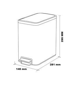 China Factory Indoor Household Garbage <b>Bin</b> Rectangular Pedal Trash <b>Bin</b> Stainless Steel Dustbin - Product Image 6